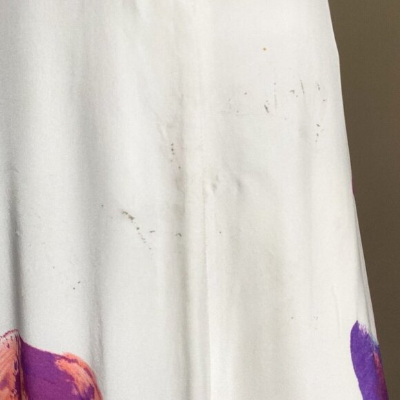 Issa London Ivory Silk Screen Printed Floral Keyhole Back Slim Fit Gown 2 - Picture 8 of 14